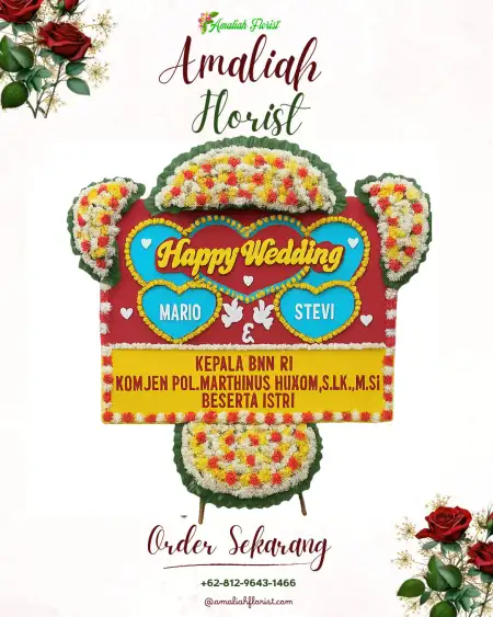 Papan Bunga Pernikahan Bendogerit